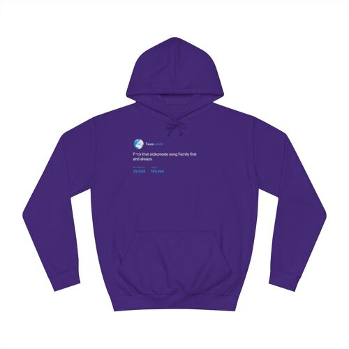 F*ck sickomode, Family first Hoodie - Purple