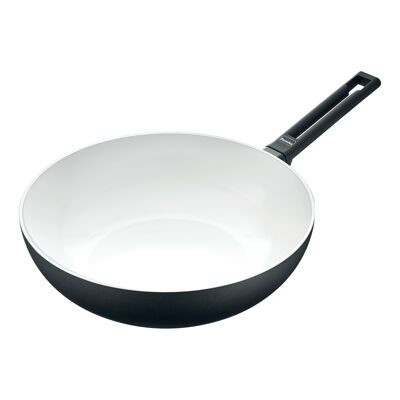 Stick wok, Alu Induction b.nature stick wok 30 cm, black/white