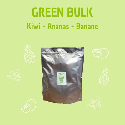 BULK Green: Kiwi, Ananas, Banana - Preparato di frutta pura al 100% per reidratare