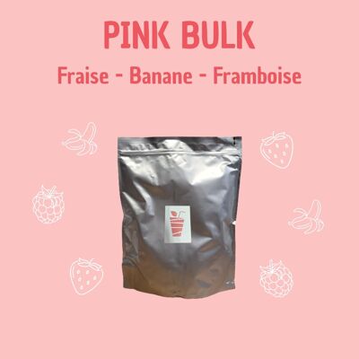 BULK Pink: Fresa, Plátano, Frambuesa - Preparado 100% pura fruta para rehidratar
