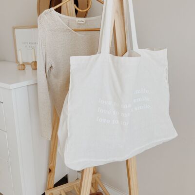 Love to make you smile - Recycled cotton bag
