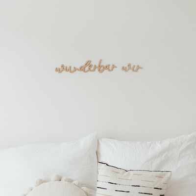 Wooden lettering "Wonderful we"