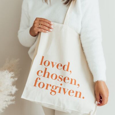 Cotton bag - Loved. chosen. Forgives.