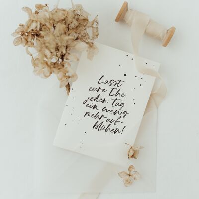 Your marriage - folding card with envelope