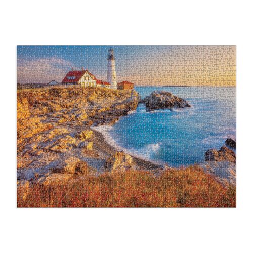 1000 stuks puzzel/vuurtoren in Maine