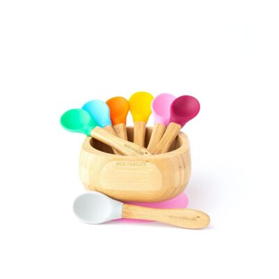 Best Bamboo and Silicone Spoon Set