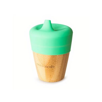 Bamboo Cup with Sippy Feeder - Green