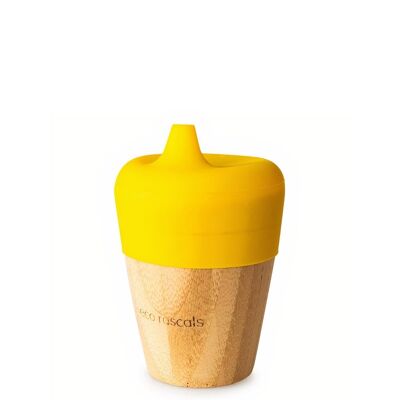 Bamboo Cup with Sippy Feeder - Yellow