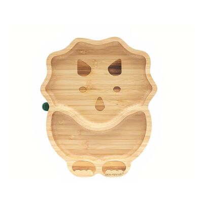 Bamboo Dinosaur Suction Plate - Green