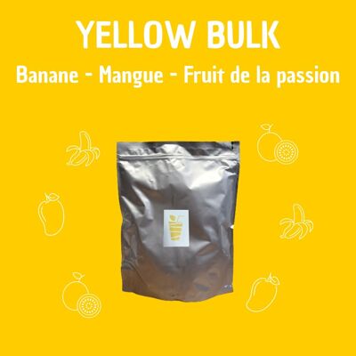 BULK Giallo: Banana, Mango, Frutto della passione - Preparato di pura frutta al 100% per reidratare