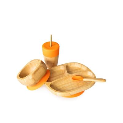 Bamboo Classic Section Plate Gift Set - Orange