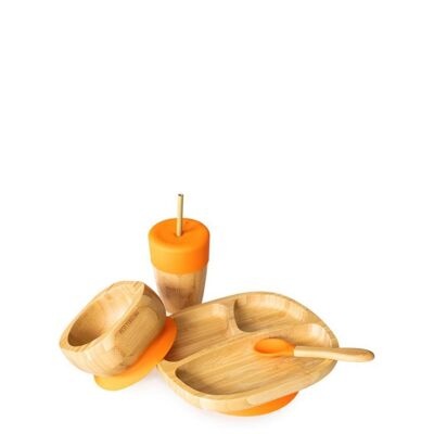 Bamboo Classic Section Plate Gift Set - Orange