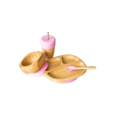 Bamboo Classic Section Plate Gift Set - Pink