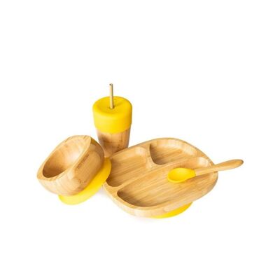 Bamboo Classic Section Plate Gift Set - Yellow