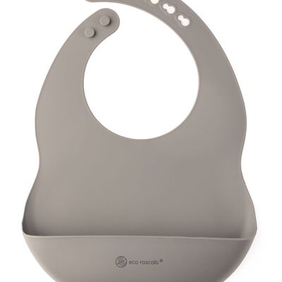 Crumb and Dribble Catch Bib - Silver