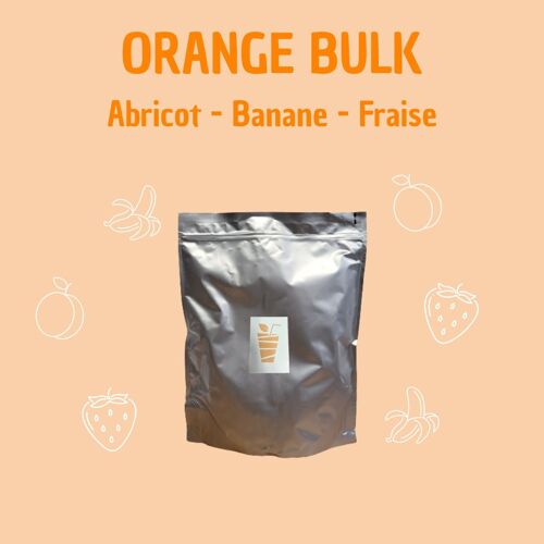 BULK Orange : Abricot, Banane, Fraise - Préparation 100% purs fruits à réhydrater