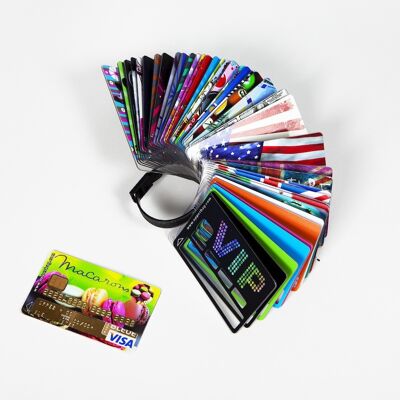 "Best of" Kreditkartenaufkleber - Packung mit 120 (24 verschiedene Dekorationen pro 5) + kostenloses Pantone-Kit