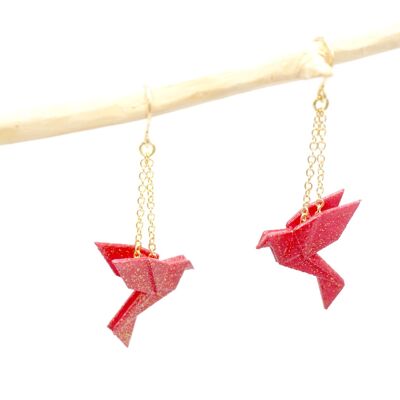 Mini Birdy RED earrings
