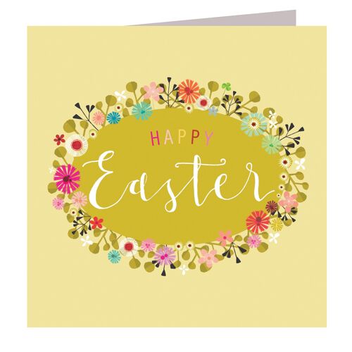 FL45 Floral Easter Greetings Card