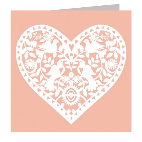 SS02 Pale Cut Out Heart Card
