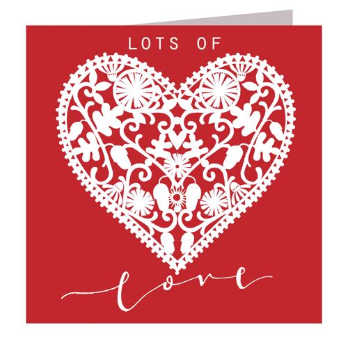 SS03 Red Cut Out Heart Card