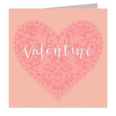 SS04 Cartolina con cuore ritagliato di San Valentino