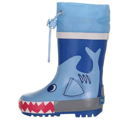 Shark blue rubber boots