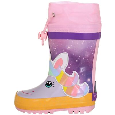 Unicorn lilac rubber boots