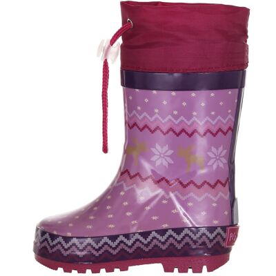 Norwegian lined rubber boots - purple