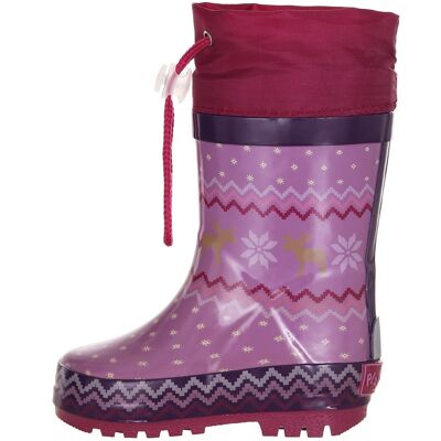 Norwegian lined rubber boots - purple