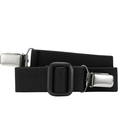 Clip ceinture élastique uni-noir