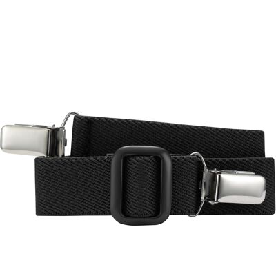 Clip cinturón elástico uni-negro