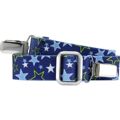 Clip ceinture élastique étoiles -bleu