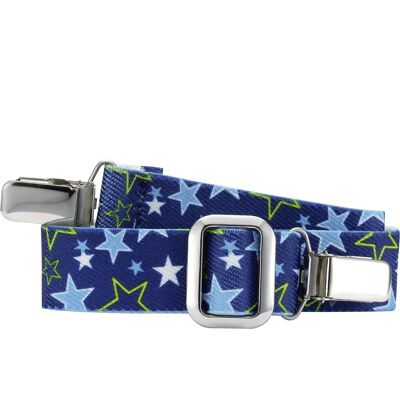 Elastic belt clip stars -blue