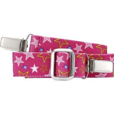Elastic belt clip stars -pink