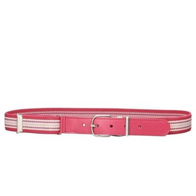 Cinturón elástico rayas -rosa