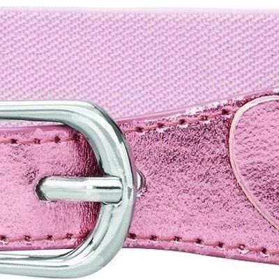 Elastic belt glitter with PU tip -pink