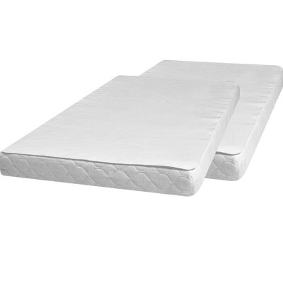 Molleton/terry bed insert 50x70 cm 2-pack -white