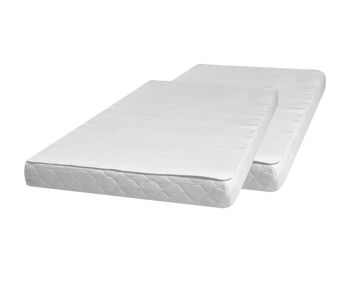 Insert de lit molleton/éponge 70x140 cm pack de 2 - blanc 1