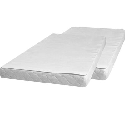 Molleton/terry bed insert 70x140 cm 2-pack -white