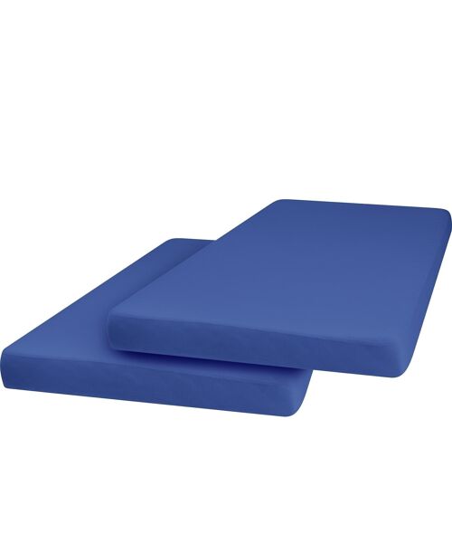 Jersey-Bettlaken 70x140 cm 2er Pack -blau