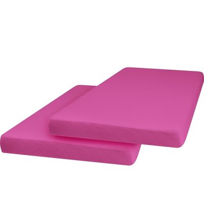 Jersey-Bettlaken 70x140 cm 2er Pack -pink