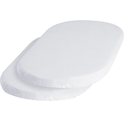 Jersey fitted sheets 40x70 cm 2 pack - white