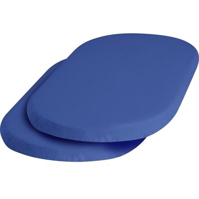 Jersey-Spannbettlaken 40x70 cm 2er Pack -blau