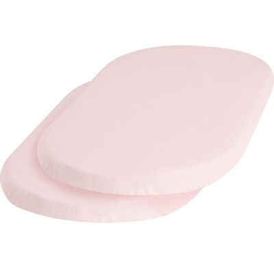 Pack de 2 sábanas bajeras jersey 40x70 cm -rosa