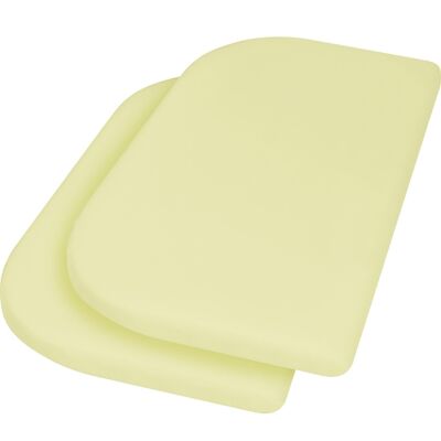 Jersey fitted sheets 81x42+10 cm 2 pack - yellow