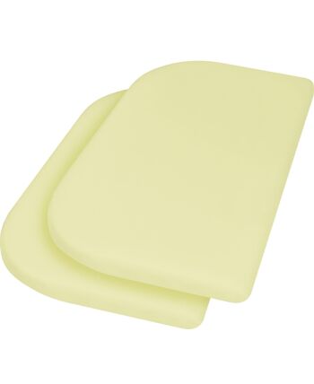 Drap housse jersey 81x42+10 cm lot de 2 - jaune 1