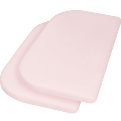 Jersey-Spannbettlaken 89x51+10 cm 2er Pack -rosa