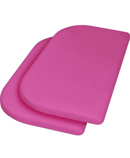 Jersey-Spannbettlaken 89x51+10 cm 2er Pack -pink
