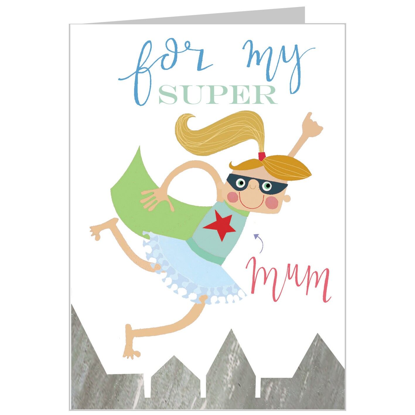 BY13B Grußkarte „Super Mama“